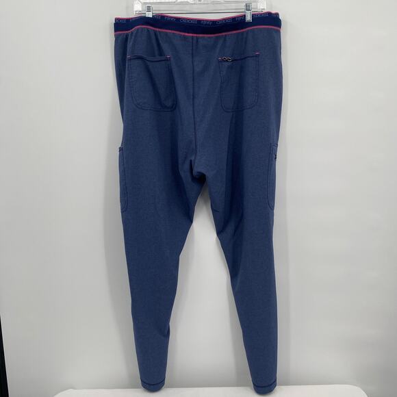 Cherokee Infinity Women's Tapered Leg Pull-On Scrub Pants CK050A Blue 2XL - Picture 6 of 9